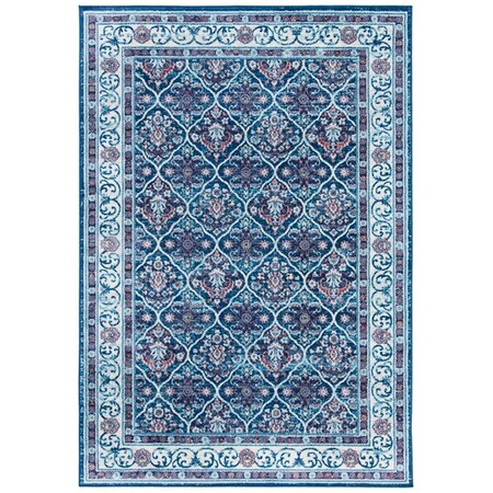 Safavieh 9 x 12 ft. Brentwood Transitional Rectangle Power Loomed Rug Navy & Red BNT870N-9